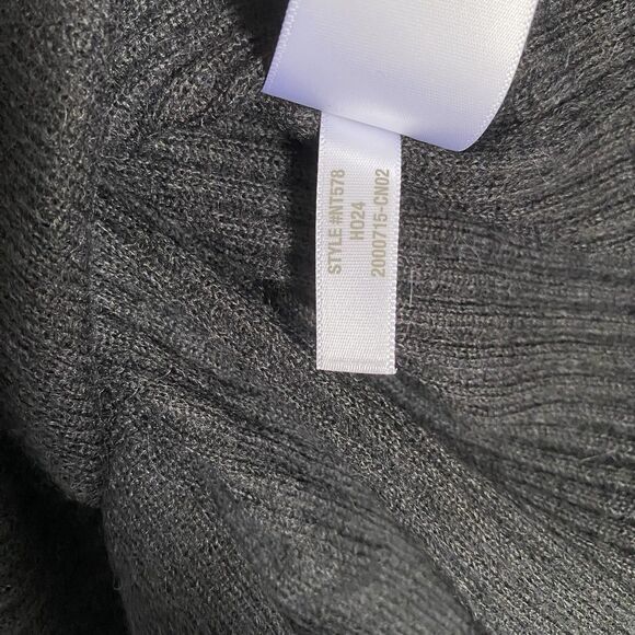 Madewell Alpaca Wool Ribbed Crewneck Sweater XS Black Relaxed Grunge Oversize - Picture 11 of 12